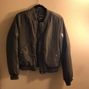 Army green bomber jacket